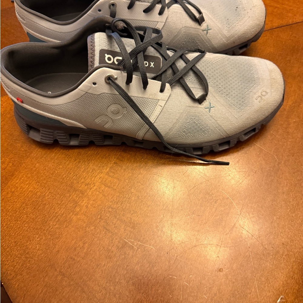 On Running Men's Shoes in Light and Dark Gray